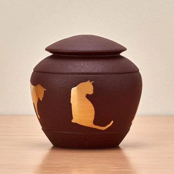 Silhouette Cat Cremation Urns