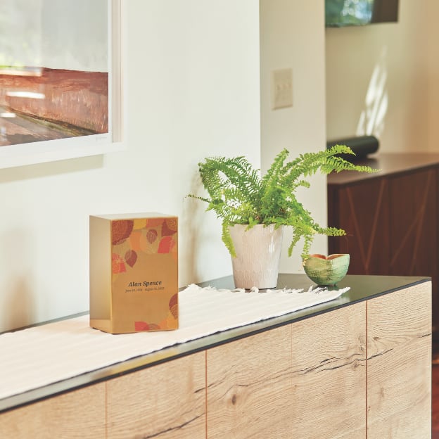 Life Canvas Foliage Bronze, Companion Urn Right Side