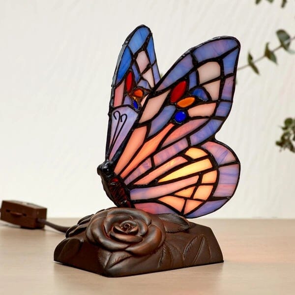 Purple Butterfly Lamp Keepsake
