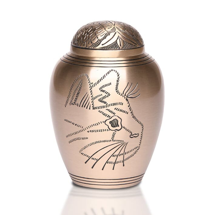 Engraved Kitty Face Cat Urn