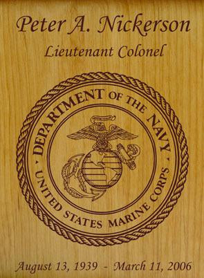Wood Marines Military Urn - Department of the Navy
