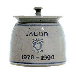 Personalized Pottery Heart Pet Urn