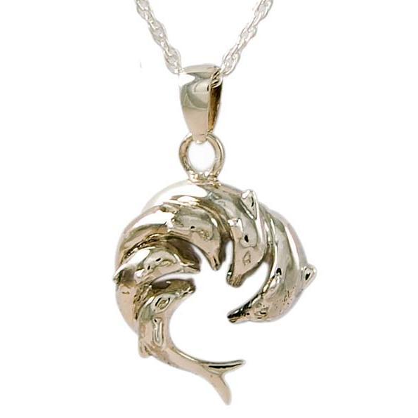 Circle of Dolphins Sterling Silver Pendant