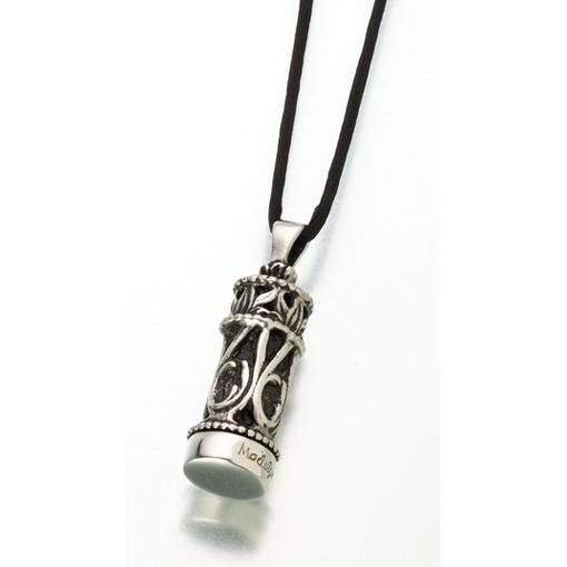 Small Sterling Silver Cylinder Pendant