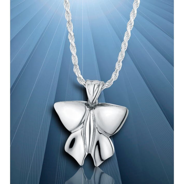 Modern Butterfly Cremation Necklace