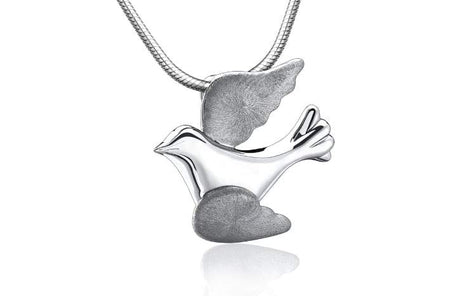 white gold urn necklace