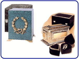 Solid Brass Box Urns