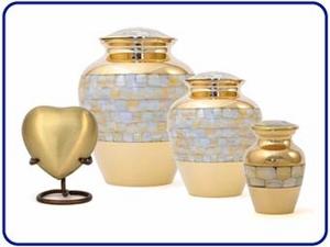 Mother of Pearl Urns