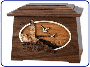 Wood Cremation Urns By The Sea