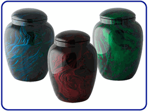 Swirl Hand Painted Urns