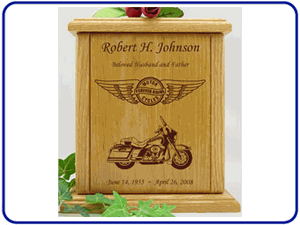 Motorcycle Wood Urns