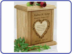 Recessed Poem Wood Urns