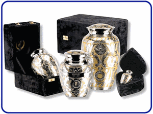 Solid Brass SilverGold Cremation Urns