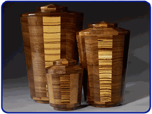 Steve Shannon Wood Urns #11A