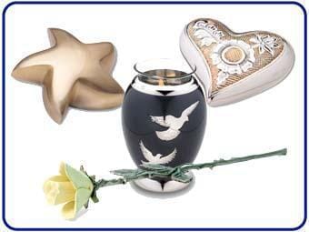 keepsakes and small urns for ashes