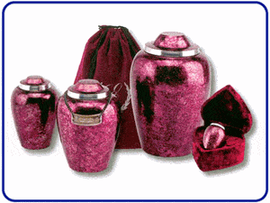 Brushed Burgundy Plumb Urn Collection