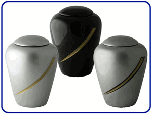 Designers Hand Painted Urns