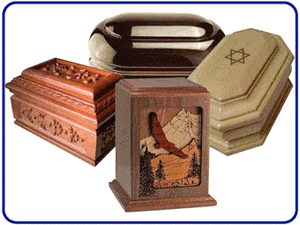 solid wood cremation urns