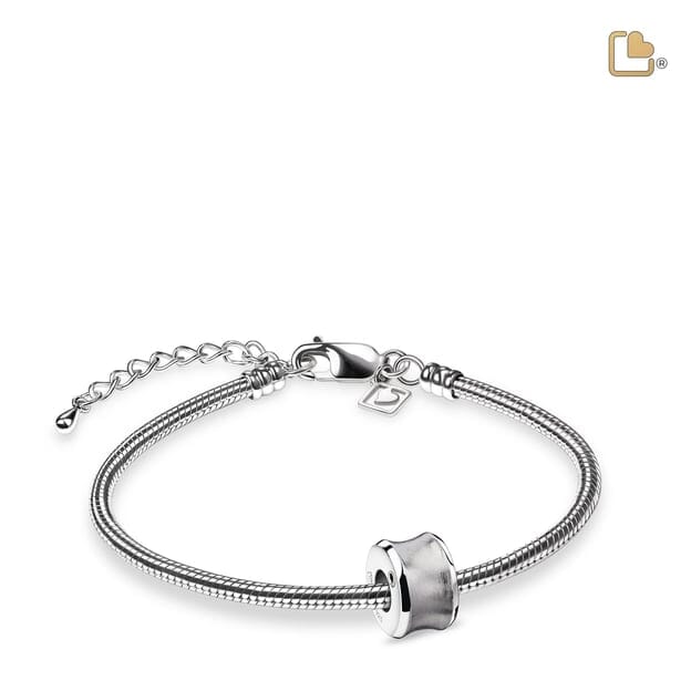 Bead Path Rhodium Plated Two Tone
