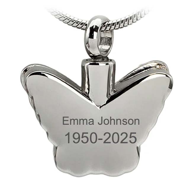 Colgante de Cremación de Mariposa con Abulón