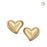Ohrstecker „Schiefes Herz“ aus zweifarbigem Gold-Vermeil