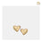 Ohrstecker „Schiefes Herz“ aus zweifarbigem Gold-Vermeil