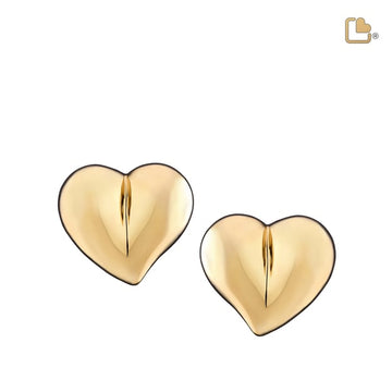 Stud Earrings LoveHeart Gold Vermeil