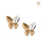 Ohrstecker Schmetterling aus zweifarbigem Gold-Vermeil