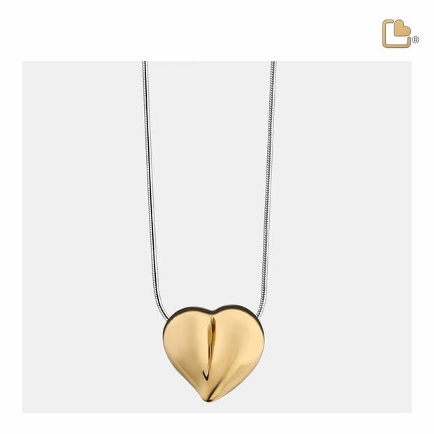 Einäscherungsanhänger LoveHeart Gold Vermeil