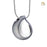 Cremation Pendant TearDrop Rhodium Plated Two Tone