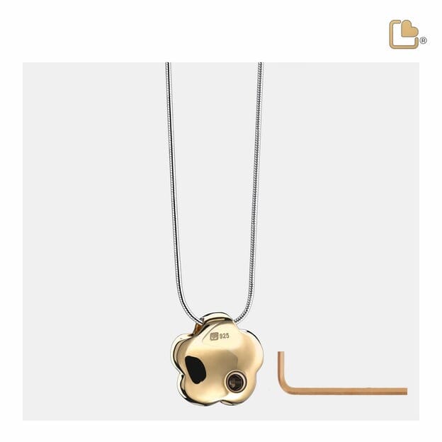 Cremation Pendant Bloom Gold Vermeil Two Tone