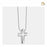 Cremation Pendant Cross Elegant Rhodium Plated Two Tone