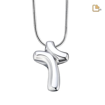 Cremation Necklace LoveCross Rhodium Plated