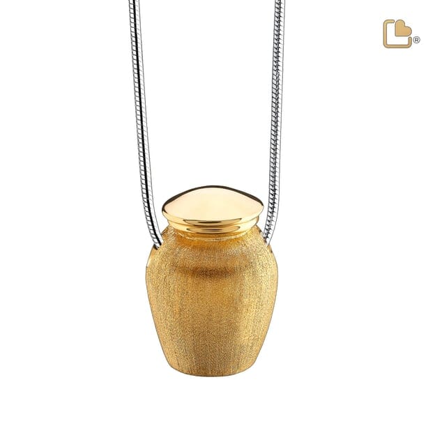 Cremation Pendant Urn Gold Vermeil Two Tone