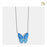 Cremation Pendant Wings Of Hope Blue Enamel Rhodium Plated