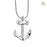 Cremation Pendant Anchor Rhodium Plated