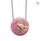 Anhänger „Blessing Birds“, rosa Emaille, Gold-Vermeil