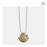 Pendant Lotus Gold Vermeil Two Tone with Clear Crystal