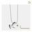 Cremation Necklace Fish Rhodium Plated Two Tone with Clear Crystal