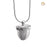 Cremation Pendant Acorn Rhodium Plated Two Tone