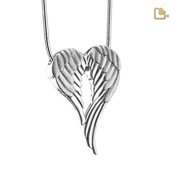 Pendant Angel Wings Rhodium Plated Two Tone