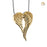 Cremation Pendant Angel Wings Gold Vermeil Two Tone