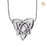 Cremation Pendant Celtic Trinity Knot Rhodium Plated Two Tone