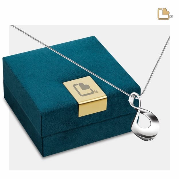Cremation Pendant Infinite Love Rhodium Plated