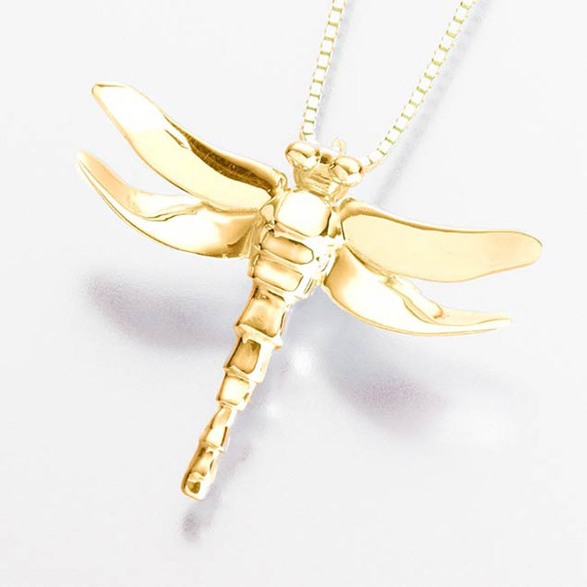 Sterling Silver Dragonfly Keepsake Cremation Pendant