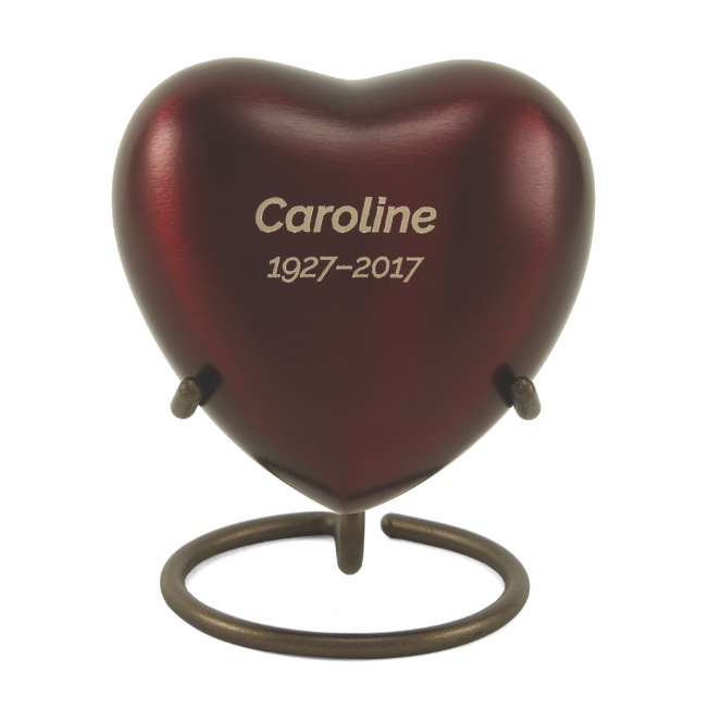 Grecian Crimson Solid Brass Heart Keepsake