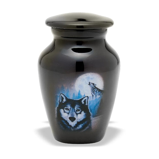 Mondschein-Wolf-Andenkenurne