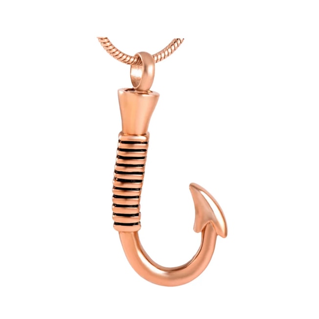 Colgante de cremación de anzuelo de pescado