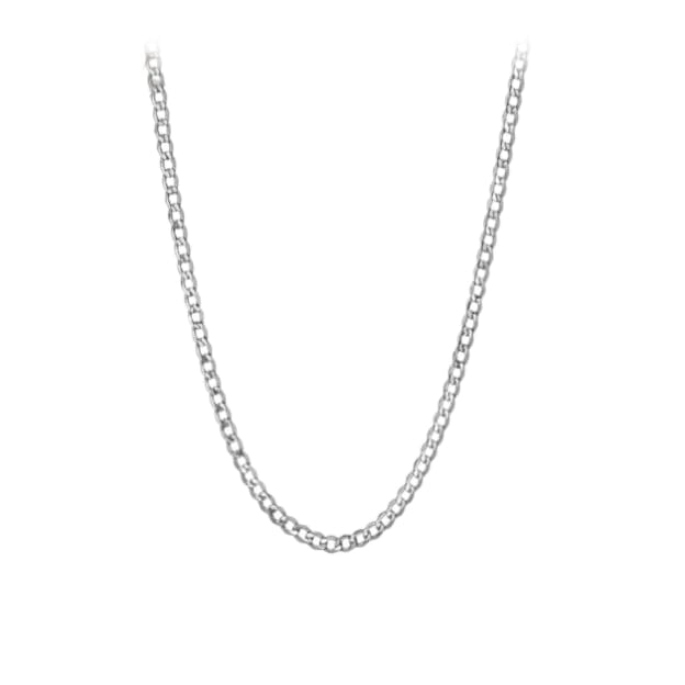 Silver Tone Curb Jewelry Chain