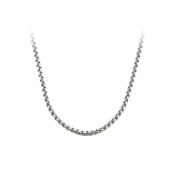 Silver-tone Box Jewelry Chain 1.5 mm x 22" length